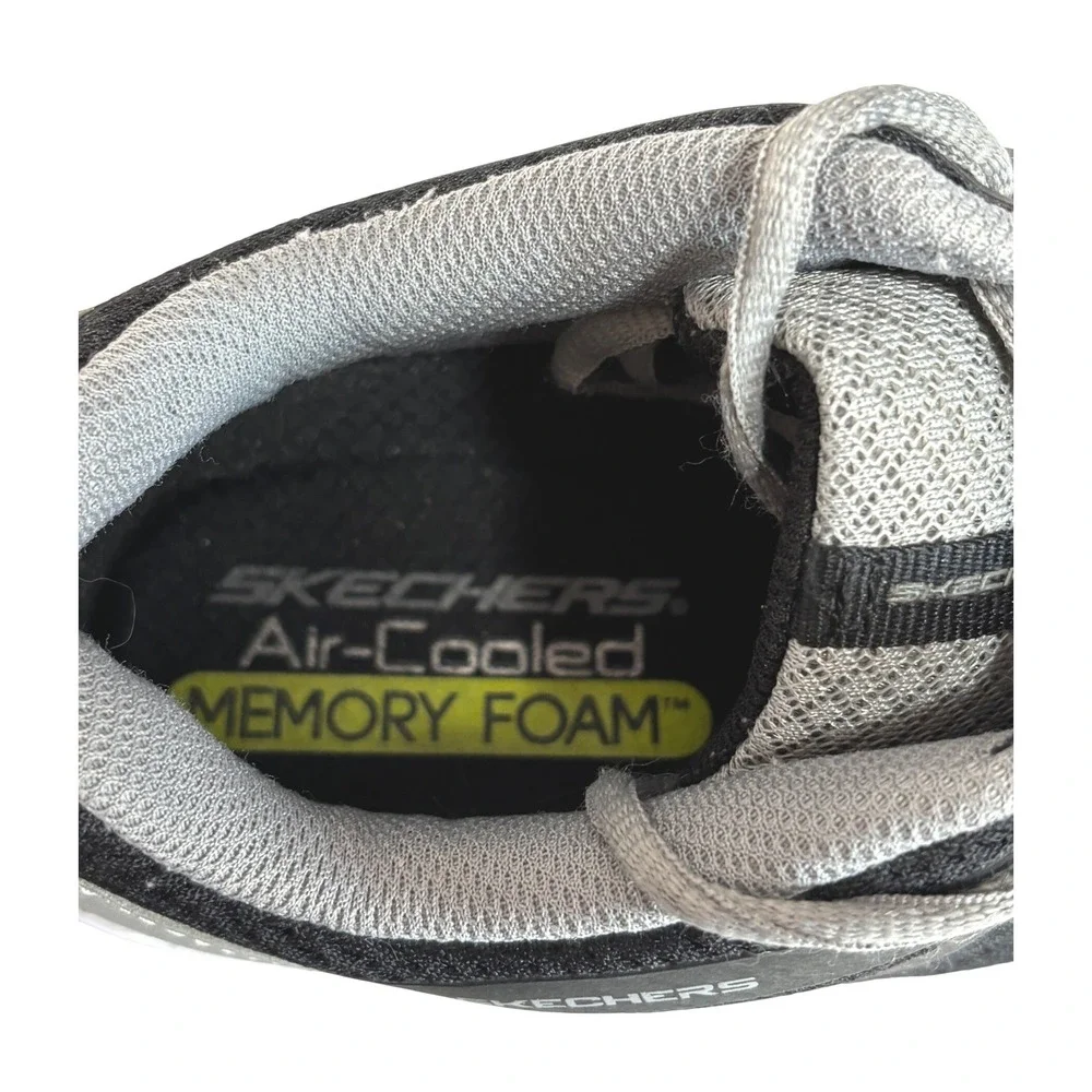 Skechers Mens Classic Air-Cooled Memory Foam Sneakers Black/Gray 59981S Size 9.5
